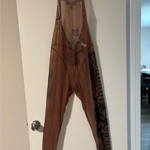 Savage X Fenty Brown Graphic Jumpsuit